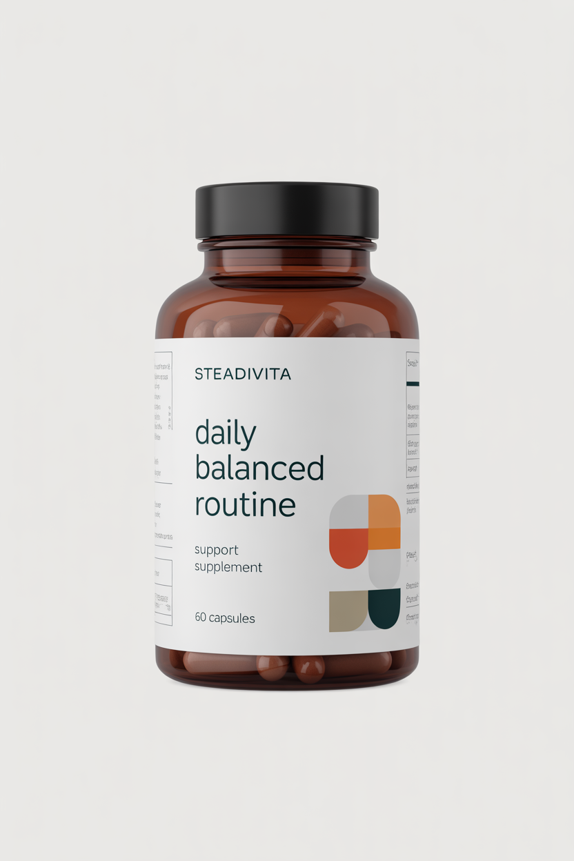 Steadivita bottle for daily balanced routine support